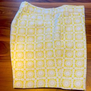 Mr Turk rare vintage yellow & white embossed shorts sz 36